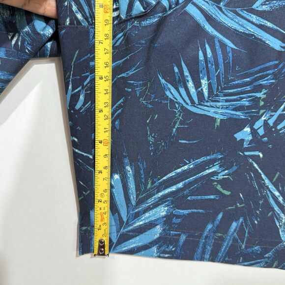 All In Motion Hybrid Shorts Mens Small Inner Drawstring Blue Tropical Print - Picture 15 of 16